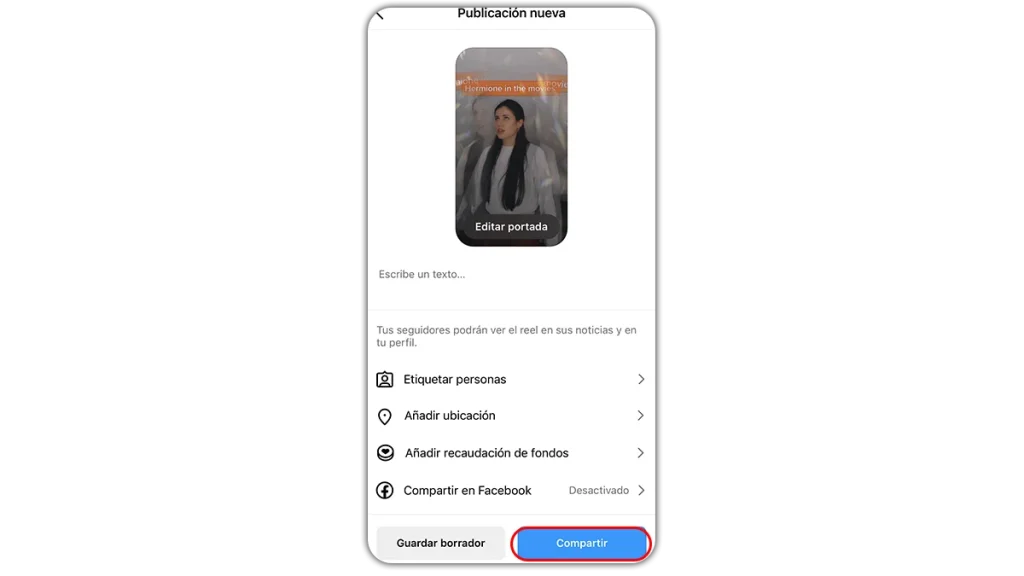 Compartir video de instagram en tu perfil