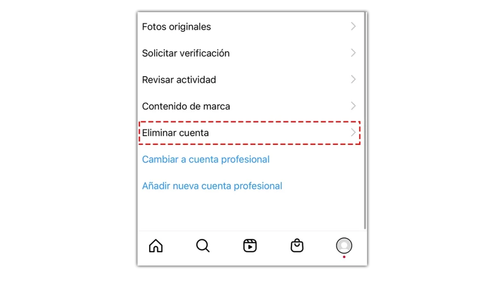 Cómo eliminar una cuenta de instagram del centro de cuentas