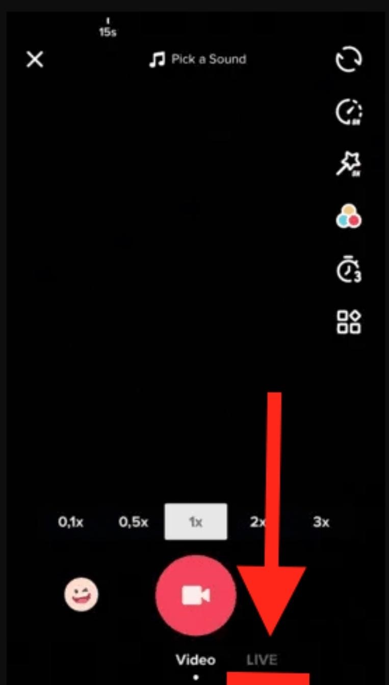 Iniciar live tiktok